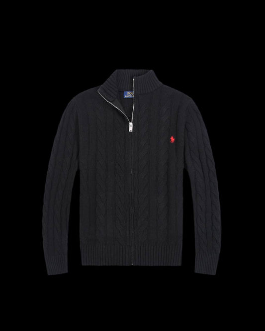 Knitted  Zip-Up Sweater